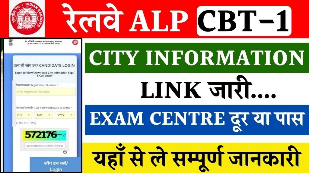 Railway ALP Exam City: रेलवे असिस्टेंट लोको पायलट भर्ती की एग्जाम सिटी जारी यहां से चेक करें आपकी परीक्षा कब और कहां होगी